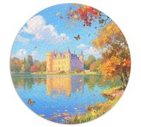 Le château au Bord du lac Puzzle 1000 Pièces Cadeau Unique Vue Jeu Éducatif Défi Jouet À De Supérieure Peinture Art pour Adultes Et Enfants À Partir De 14 Ans 1000pcs (67.5x67.5cm)