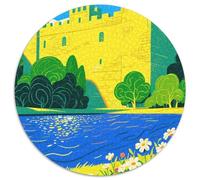 Le château au Bord du lac Puzzles 1000 Pieces Cadeau Unique Vue Jeu Éducatif Défi Jouet À De Supérieure Peinture Art pour Adultes Et Enfants À Partir De 14 Ans 1000pcs (67.5x67.5cm)