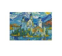 Le château de la Nuit étoilée1000 pièces de Puzzle comme Cadeaux d'anniversaire et de Noël, décoration de la Maison, prévention de la dégénérescence cérébrale pour Les Personnes âgées. 26x38cm