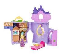 Mattel Disney Coffret La Tour de Raiponce Histoires à Empiler avec petite poupée Raiponce, figurine de Pascal et 7 accessoires, jouet inspiré du film, JDP61, Violet Château