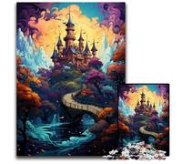 Le château psychédélique de Gripholm Puzzle en Papier de 1000 pièces Casse-tête Stimulant pour Adolescents soirée de Jeux en Famille 1000 pièces (38x26cm)