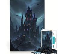 Le Château Sombre sur Une Falaise Puzzle 1000 Pièces pour Adolescents Jeu de Réflexion Moments de Paix Qualité supérieure 50x75cm