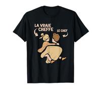Le Chef La Vraie Cheffe humour père fille famille duo compli T-Shirt