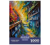 Le Chemin à côté des Fleurs Puzzle 1000 Pièces pour Adultes Et Enfants À Partir De 12 Ans Jeux De Défi Jouets Éduchatifs De Qualité Supérieure Décoration De La Maison 70x50cm/1000pcs