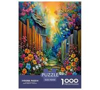Le Chemin à côté des Fleurs Puzzle 1000 Pièces pour Adultes Et Enfants Dès 14 Ans Jeux De Défi Jouets Éducatifs De Qualité Supérieure - Activité Familiale Parfaite 70x50cm/1000pcs