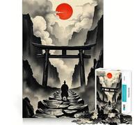 Le Chemin du Samouraï vers Le Soleil Rouge Puzzle de 1000 pièces pour Adolescents Améliore la mémoire Détente et Plaisir Bords précis Cadeau élégant (50x75cm)