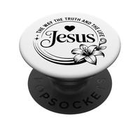 Le Chemin, la vérité et la Vie, Le cœur de Jésus PopSockets PopGrip Adhésif