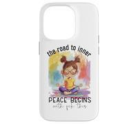 Le Chemin vers la Paix intérieure Commence par Fuck This Coque pour iPhone 14 Pro