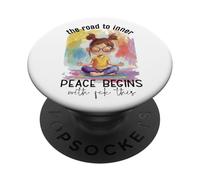 Le Chemin vers la Paix intérieure Commence par Fuck This PopSockets PopGrip Adhésif