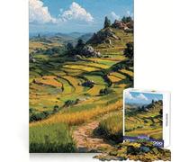 Le Chemin vers Le Village au Sommet Puzzle de 1000 pièces pour Adolescents Jeu de réflexion Stimulant Passe-Temps Calme Découpe précise Joli Cadeau 50x75cm