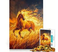 Le Cheval d'Ember Puzzle Difficile pour Adultes 1000 pièces Renforce la mémoire, soulage Le Stress, Bords de qualité supérieure Pièce d'art 50x75cm