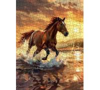 Le Cheval du Lac Puzzle 3000 Pieces, Puzzle Adulte 3000, Impossible Classique Jigsaw, Familial Puzzles Jeu de, Jigsaws en Bois, pour Jeu Éducatif Défi, Décoration Murale Cadeau FNKL5-420