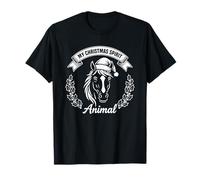 Le Cheval est Mon Animal Spirituel de Noël T-Shirt