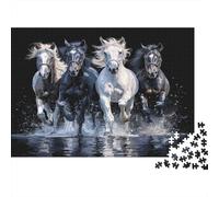 Le Cheval Puzzles 1000 Pièces pour Adultes Puzzle 1000 Pièces Jeux ÉduLe chatifs DécoSourision De La Maison Puzzle Les Meilleurs Cadeaux pour Hommes Et Femmes 1000pcs (75x50cm)