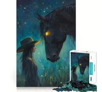 Le Cheval Qui murmure Puzzle de 1000 pièces pour Adolescents Jeu de logique Passe-Temps à la Maison Découpe précise Cadeau de fête 50x75cm