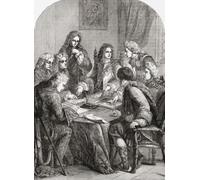 Le chevalier de Saint-George et son conseil. James Francis Edward Stuart 1688 1766 alias The Old Pretender et Chevalier de St. George Son du roi James II et VII d'Angleterre Prince de Galles et