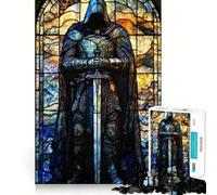 Le Chevalier en Vitrail Puzzle 1000 Pièces Jeu de logique pour Adultes Cadeau de qualité supérieure 50x75cm