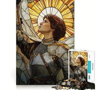 Le Chevalier en Vitrail Puzzle de 1000 pièces pour Adultes Jeu Intelligent Anti-Stress Motif à Assembler Surprise de Noël 50x75cm