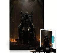 Le Chevalier Noir Puzzle de 1000 pièces pour Adolescents Jeu de réflexion Activité à la Maison Découpe de qualité supérieure pour Les vœux du Père Noël 50x75cm