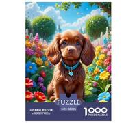 Le Chien dans Le Jardin Puzzle 1000 Pièces Educa Jouet Divertissement Créatif Décoration Intérieure Animaux Jeu Éduchatif Challenge Toy Adultes & Enfants des 14 Ans 38x26cm/1000pcs
