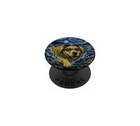 Le Chien Nageur Golden Retriever Art Natation Aime Nager PopSockets PopGrip Adhésif