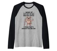 Le Chien Que Je me suis réveillé est sorti du lit et a Pris Un café Manche Raglan