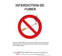 le chimiste Panneau Interdiction de Fumer - Affiche A4 Plastifiée Mate - Signalisation Officielle Lieux Publics, Entreprises, ERP-