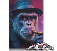 Le chimpanzé Le Plus Cool de la Ville - Puzzle en Bois de 500 pièces pour Adultes et à partir de 18 Ans - Jouet éducatif - 500 pièces (52 x 38 cm)