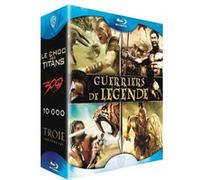 Coffret Guerriers de Légende – Le Choc des Titans, 300, 10 000, Troie – Blu-ray