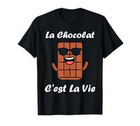 Le chocolat c'est la vie humour tablette de chocolat T-Shirt