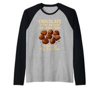 Le Chocolat est la réponse savoureuse pour Tout ce Qui est Amusant Manche Raglan