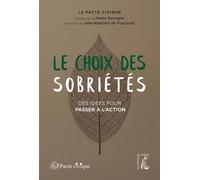 Le choix des sobriétés - Elisabeth Javelaud - Atelier Ed De L' - broché - Essai