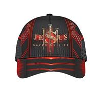 Le Christ A Sauvé Ma Vie Rouge Noir Homme Femme Chapeaux Pare-Soleil Anti-UV Casquette De Baseball Réglable Casquette-Hip Hop pour Adulte Pêche Golf