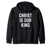 Le Christ est Notre Roi, Foi chrétienne, vêtements de culte biblique Sweat à Capuche