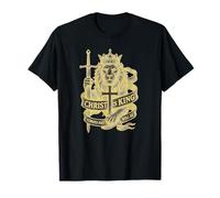 Le Christ est roi - Déclaration de foi chrétienne Lion et croix T-Shirt