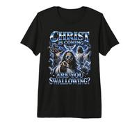 Le Christ revient : êtes-Vous en Train d'avaler Jésus ? Voyage Amusant pour Filles T-Shirt Haut de Gamme