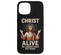 Le Christ Vivant n'est Plus Mort mais Jésus ressuscité (Art de la résurrection) Coque pour iPhone 15