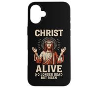 Le Christ Vivant n'est Plus Mort mais Jésus ressuscité (Art de la résurrection) Coque pour iPhone 16 Plus
