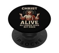 Le Christ Vivant n'est Plus Mort mais Jésus ressuscité (Art de la résurrection) PopSockets PopGrip Adhésif