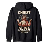 Le Christ Vivant n'est Plus Mort mais Jésus ressuscité (Art de la résurrection) Sweat à Capuche