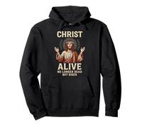 Le Christ Vivant n'est Plus Mort mais Jésus ressuscité (Art de la résurrection) Sweat à Capuche