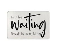 Le Christianisme dans L'Attente Dieu Est À L'Œuvre Tapis De Porte Antidérapant Absorbant Paillasson Facile À Nettoyer Tapis De Bain pour Accessoires Maison Intérieur Jardin 40 X 60Cm