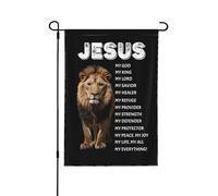 Le Christianisme, Dieu, Jésus Est Mon Drapeau De Cour Durable Drapeau De Jardin Suspendre Drapeaux De Jardin Pour Toutes Les Saisons Extérieure Fêtes 30X45cm