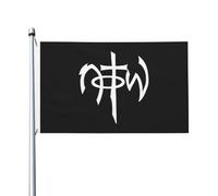 Le Christianisme N'Est Pas De Ce Monde, Jésus Drapeau De Jardin Avec Œillets Drapeaux Solide Drapeau Pour Extérieur Cour Mur 90X150Cm