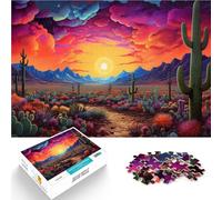 Le Ciel du désert Puzzle 1000 pièces pour Adolescents Jouets à Faire soi-même avec des pièces de Formes aléatoires entièrement imbriquées 38x26cm