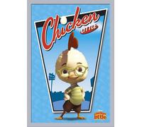 Le ciel et la poule - Poster - Chicken Little + cadre amovible, Shinsuke® Maxi MDF argenté, vitre acrylique