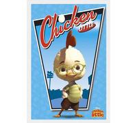 Le ciel et la poule - Poster - Chicken Little + cadre amovible, Shinsuke® Maxi MDF blanc, vitre acrylique