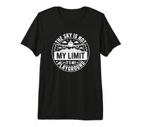 Le Ciel n'est Pas ma Limite, C'est Mon Terrain de Jeu - Funny Pilot T-Shirt Haut de Gamme