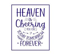 Le ciel vous acclame aujourd'hui, demain pour toujours, proverbes chrétiens, versets bibliques Stickers muraux en vinyle 65.6x78.7cm Auto-adhésif Bleu foncé