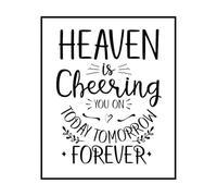 Le ciel vous acclame aujourd'hui, demain pour toujours, proverbes chrétiens, versets bibliques Stickers muraux 49.2x59cm Fourni avec un kit de film de transfert Noir